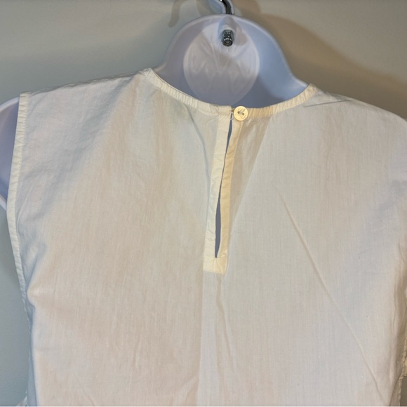 Celandine Embroidered Yellow and White Sleeveless Top - Picture 10 of 16